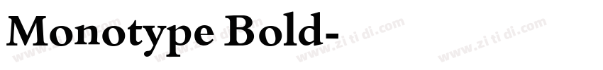 Monotype Bold字体转换